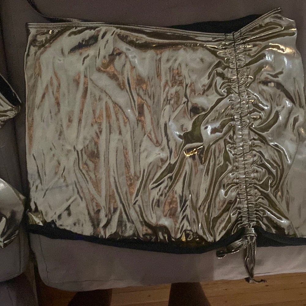 3 piece metallic swim suit sz Lrg